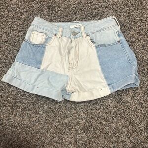 Two-Tone Denim Women's Shorts